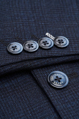 Caridi - Blazer masculino em tweed azul marinho