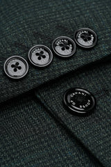 Caridi - Blazer masculino em tweed verde-oliva