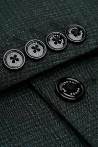 Caridi - Blazer masculino em tweed verde-oliva
