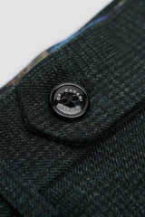 Caridi - Calças de tweed verde-oliva para homem