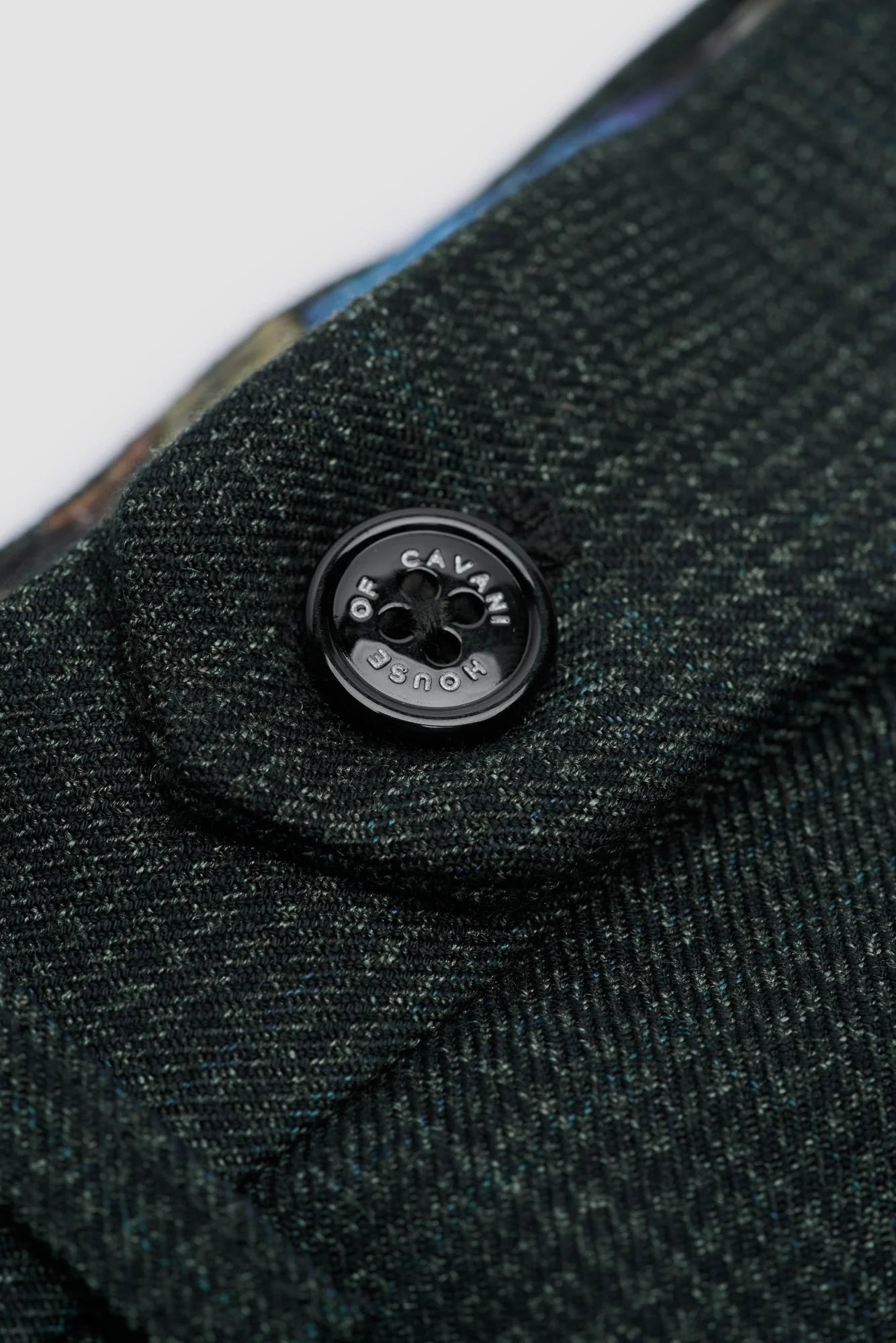 Caridi - Calças de tweed verde-oliva para homem