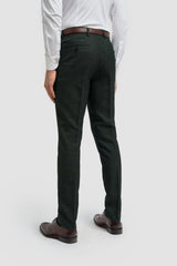 Caridi - Calças de tweed verde-oliva para homem