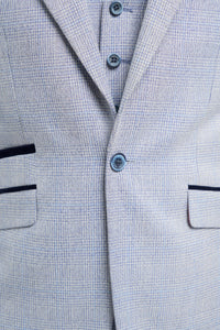 Caridi - Blazer masculino azul claro para casamento