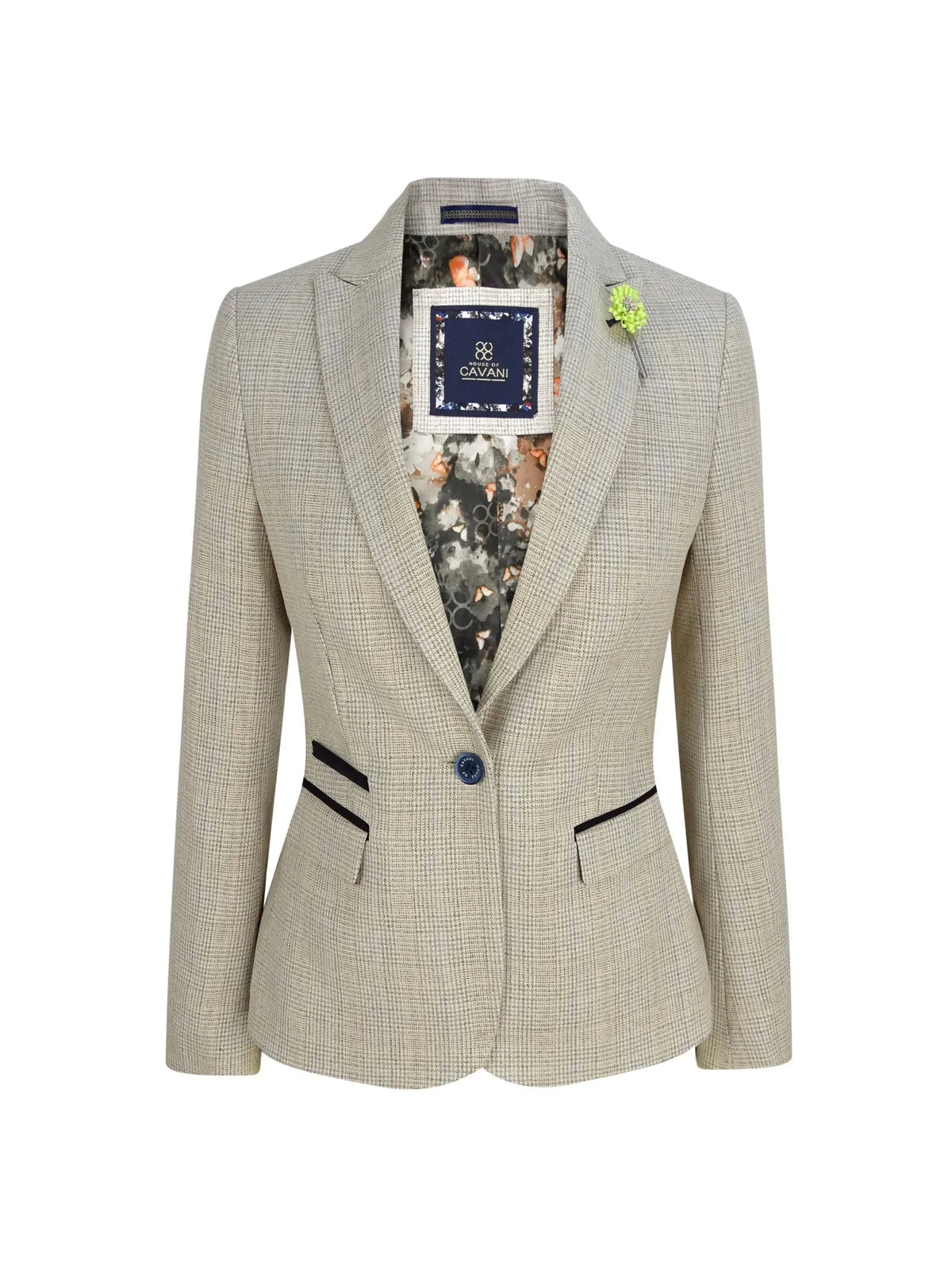 Blazer feminino de tweed creme