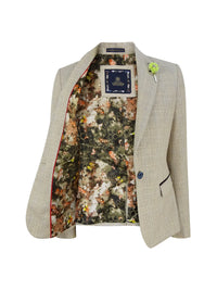Blazer feminino de tweed creme