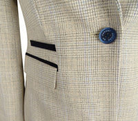 Blazer feminino de tweed creme