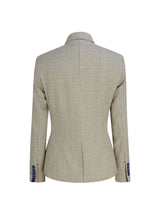 Blazer feminino de tweed creme