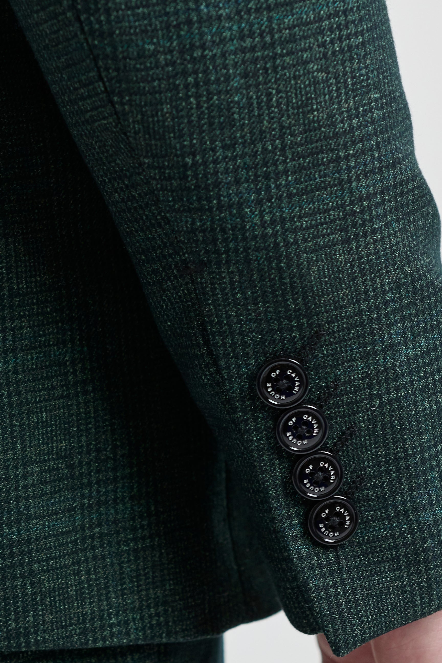 Terno masculino de 3 peças xadrez em tweed verde-oliva, corte sob medida, para casamento, estilo Peaky Blinders clássico.