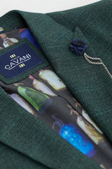 Terno masculino de 3 peças xadrez em tweed verde-oliva, corte sob medida, para casamento, estilo Peaky Blinders clássico.