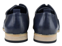 Sapatos masculinos slip-on de couro legítimo, elegantes e formais, nas cores azul-marinho, bege e marrom, ideais para casamentos, trabalho e festas.