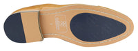 Sapatos masculinos slip-on de couro legítimo, elegantes e formais, nas cores azul-marinho, bege e marrom, ideais para casamentos, trabalho e festas.