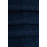 Carnegi - Blazer masculino em tweed xadrez azul-marinho