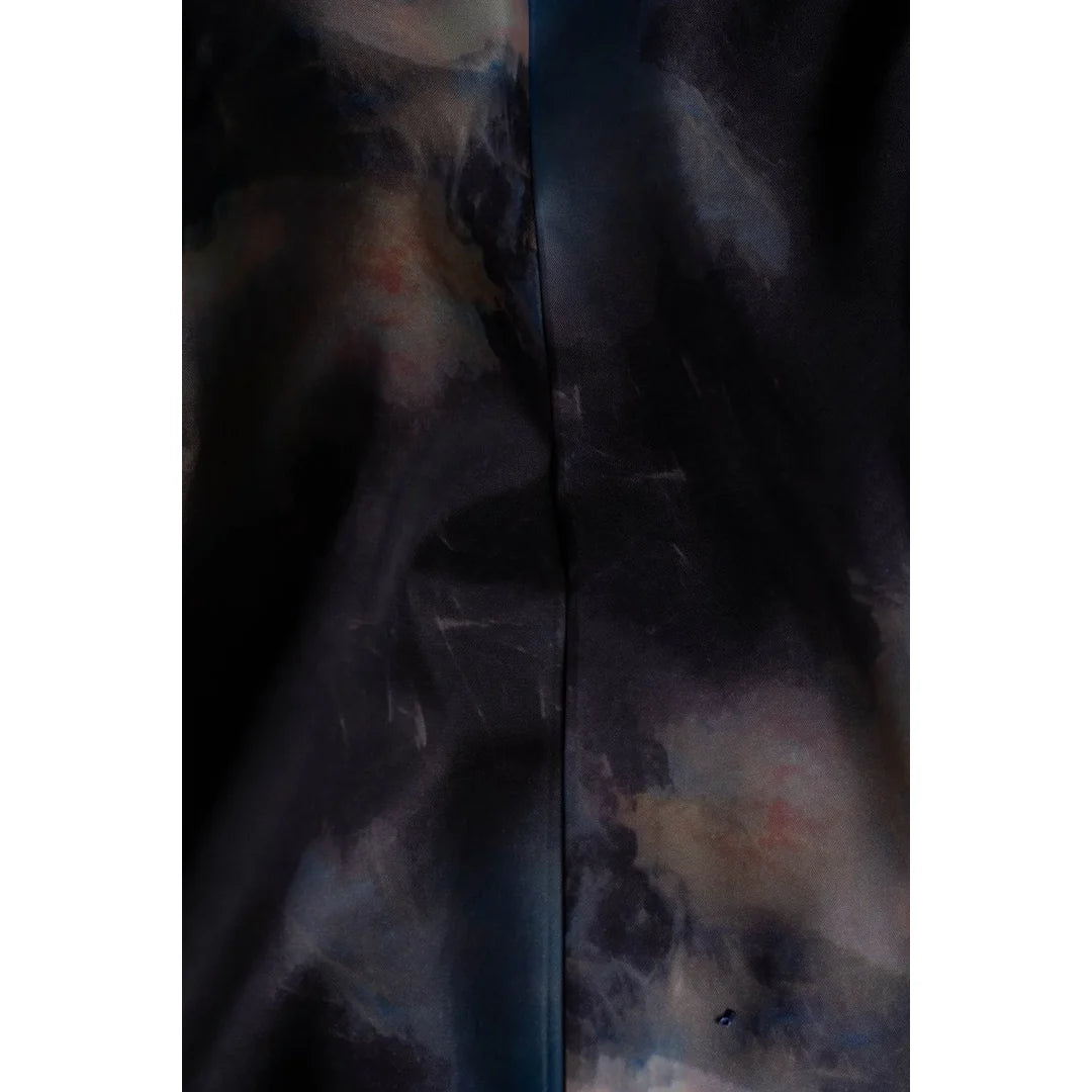 Carnegi - Blazer masculino em tweed xadrez azul-marinho
