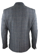 Blazer masculino vintage com estampa espinha de peixe - Cavani Albert - Cinza-carvão
