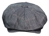 Boné masculino de tweed estilo Peaky Blinders com 8 painéis - Cavani Connall
