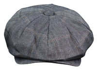 Boné masculino de tweed estilo Peaky Blinders com 8 painéis - Cavani Connall