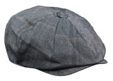 Boné masculino de tweed estilo Peaky Blinders com 8 painéis - Cavani Connall