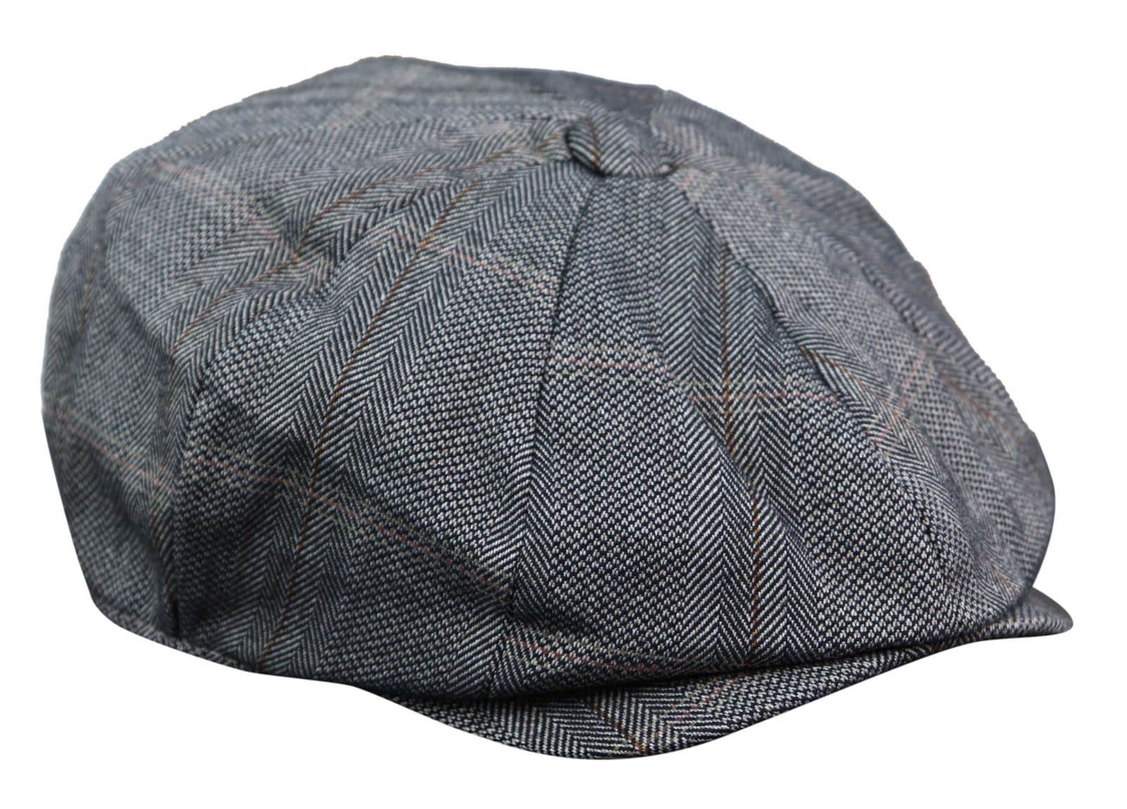 Boné masculino de tweed estilo Peaky Blinders com 8 painéis - Cavani Connall