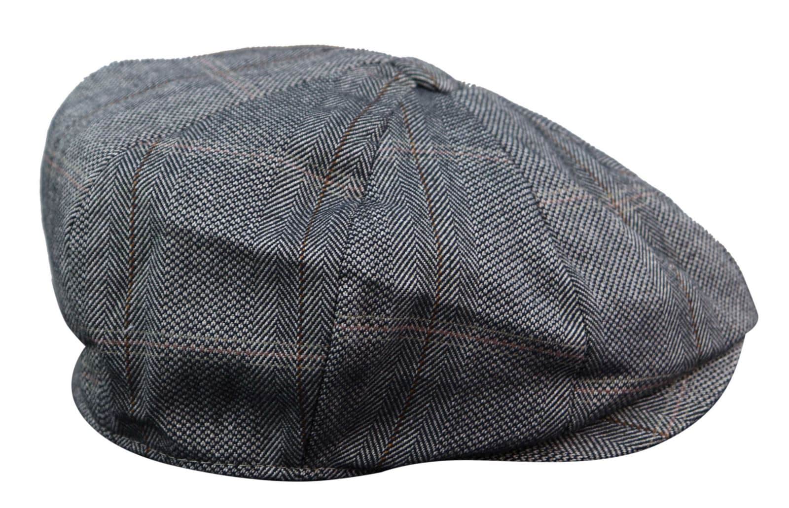 Boné masculino de tweed estilo Peaky Blinders com 8 painéis - Cavani Connall