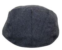 Chapéu Cavani Martez - Chapéu Masculino Estilo Avô, Azul Marinho, Boina Plana, Estampa Espinha de Peixe, Vintage, Retrô, Del Boy, Clássico, Gatsby, Peaky Blinders