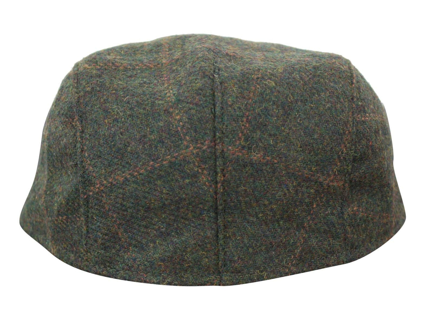 Boné Cavani Kempson Flat - Chapéu Vintage Masculino em Lã Tweed Xadrez - Verde Oliva/Azul Marinho
