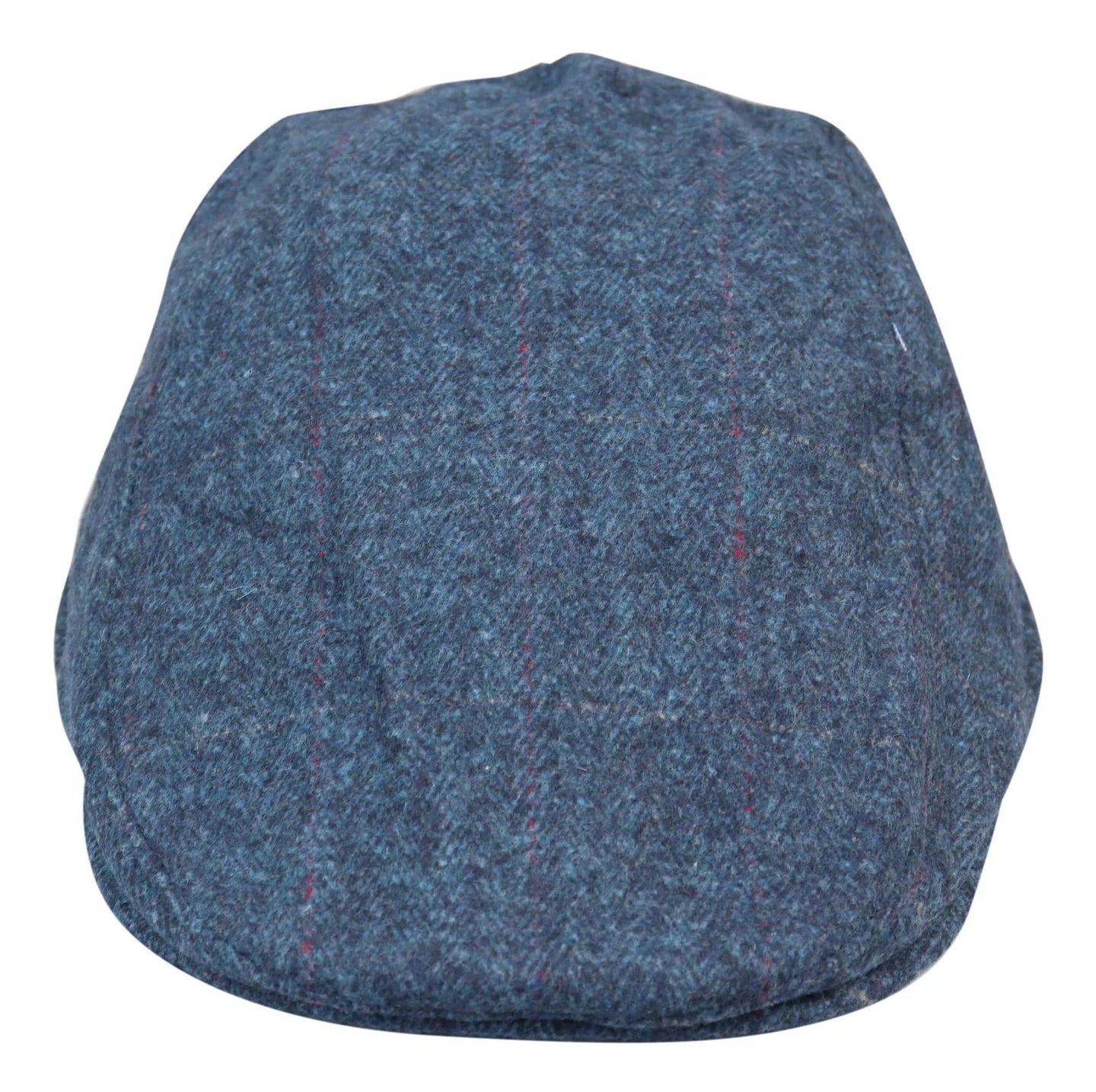 Boné masculino estilo avô, azul, com 8 painéis, em tweed, estilo vintage clássico e elegante, anos 1920.
