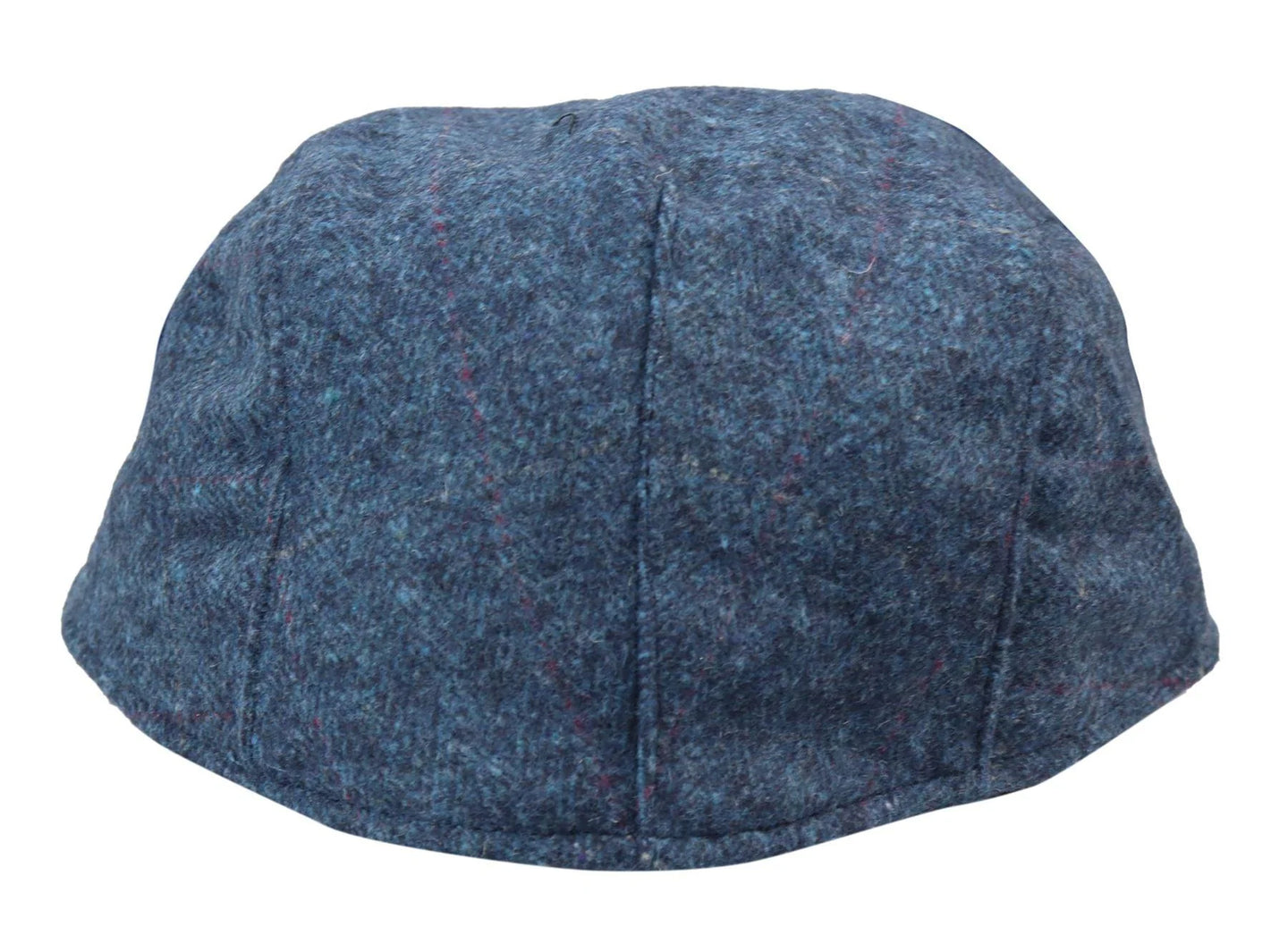 Boné masculino estilo avô, azul, com 8 painéis, em tweed, estilo vintage clássico e elegante, anos 1920.