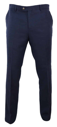 Calças de fato de tweed vintage para homem - Azul-marinho
