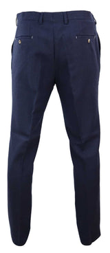 Calças de fato de tweed vintage para homem - Azul-marinho