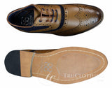 Sapatos masculinos Gatsby Brouge de couro e camurça legítimos com cadarço, estilo casual elegante, design retrô.
