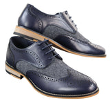 Cavani Horatio - Sapatos Oxford Masculinos em Tweed e Couro