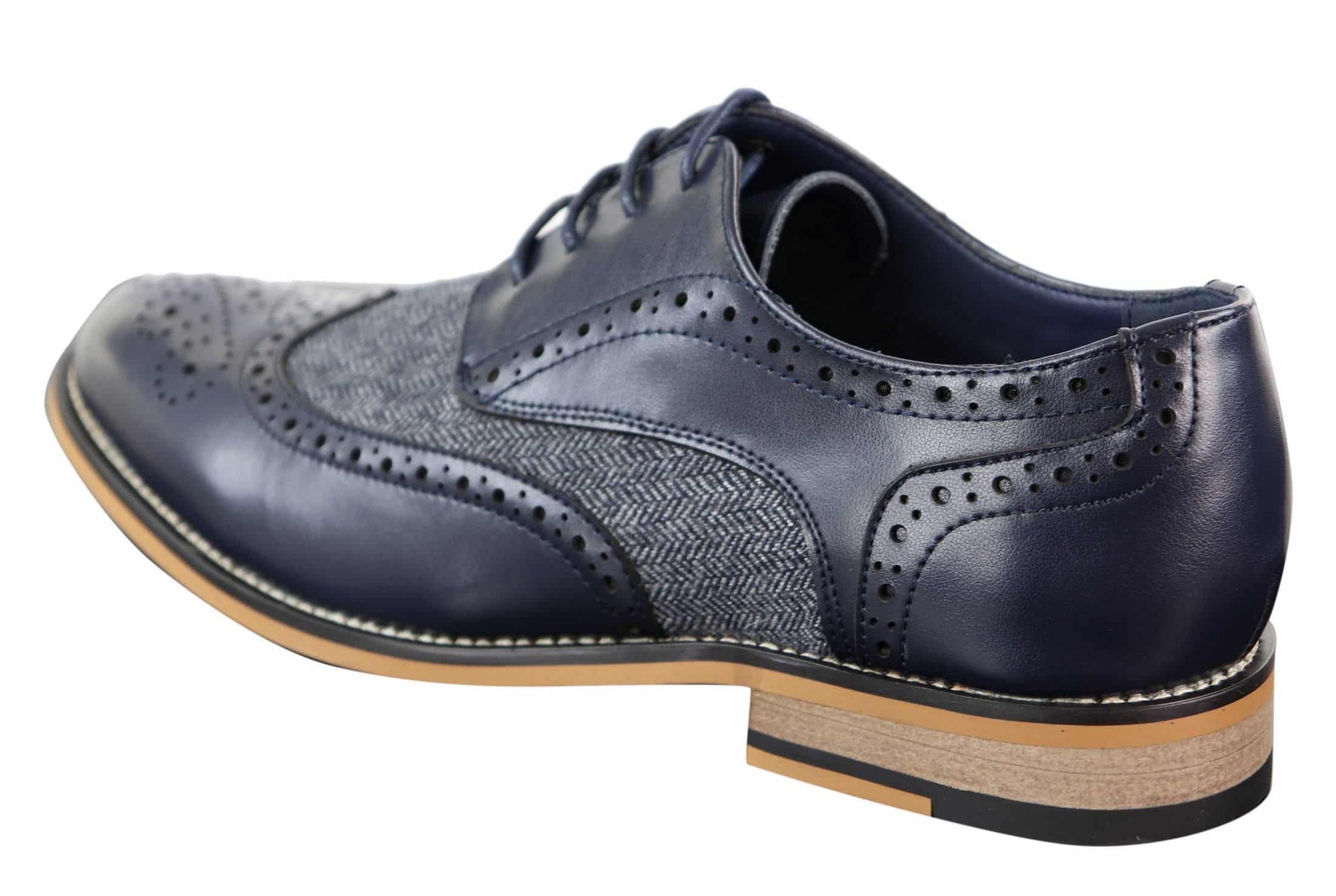 Cavani Horatio - Sapatos Oxford Masculinos em Tweed e Couro