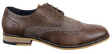 Cavani Horatio - Sapatos Oxford Masculinos em Tweed e Couro