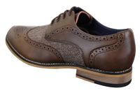 Cavani Horatio - Sapatos Oxford Masculinos em Tweed e Couro