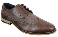 Cavani Horatio - Sapatos Oxford Masculinos em Tweed e Couro