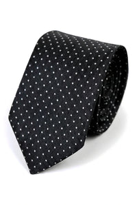 Gravata Cavani de Cetim - Conjunto Masculino de Gravata, Lenço e Prendedor de Gravata em Cetim de Seda com Estampa de Bolinhas para Casamento, Formatura e Escritório