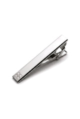 Gravata Cavani de Cetim - Conjunto Masculino de Gravata, Lenço e Prendedor de Gravata em Cetim de Seda com Estampa de Bolinhas para Casamento, Formatura e Escritório