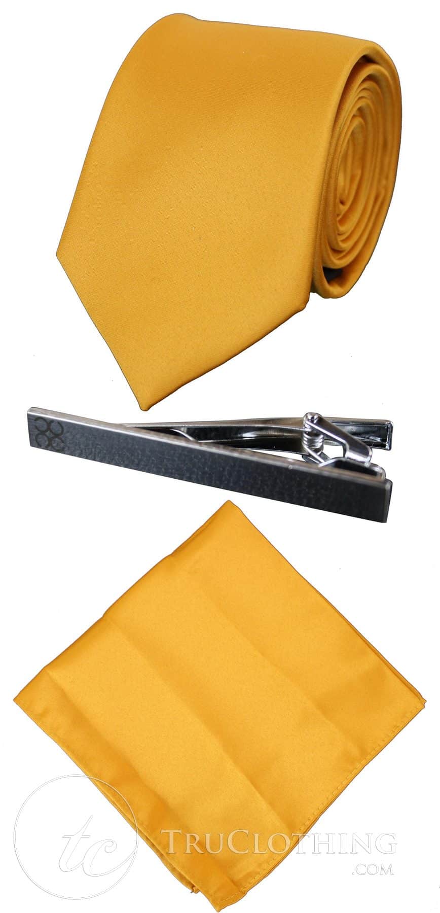 Gravata Cavani de Cetim - Conjunto Masculino de Gravata, Lenço e Prendedor de Gravata em Cetim de Seda com Estampa de Bolinhas para Casamento, Formatura e Escritório