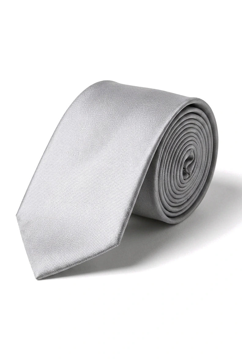 Gravata Cavani de Cetim - Conjunto Masculino de Gravata, Lenço e Prendedor de Gravata em Cetim de Seda com Estampa de Bolinhas para Casamento, Formatura e Escritório