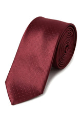 Gravata Cavani de Cetim - Conjunto Masculino de Gravata, Lenço e Prendedor de Gravata em Cetim de Seda com Estampa de Bolinhas para Casamento, Formatura e Escritório
