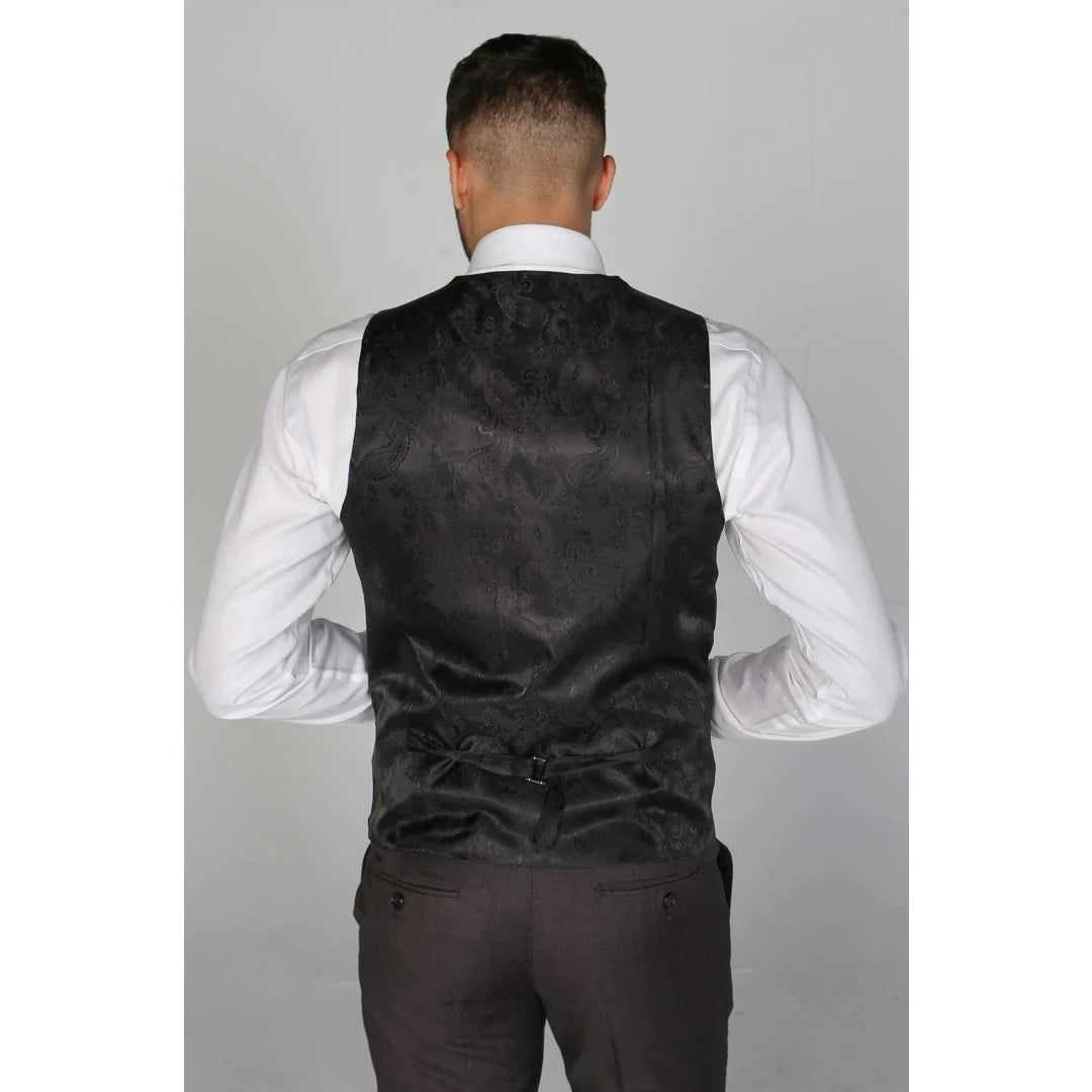 Charles - Colete masculino cor carvão
