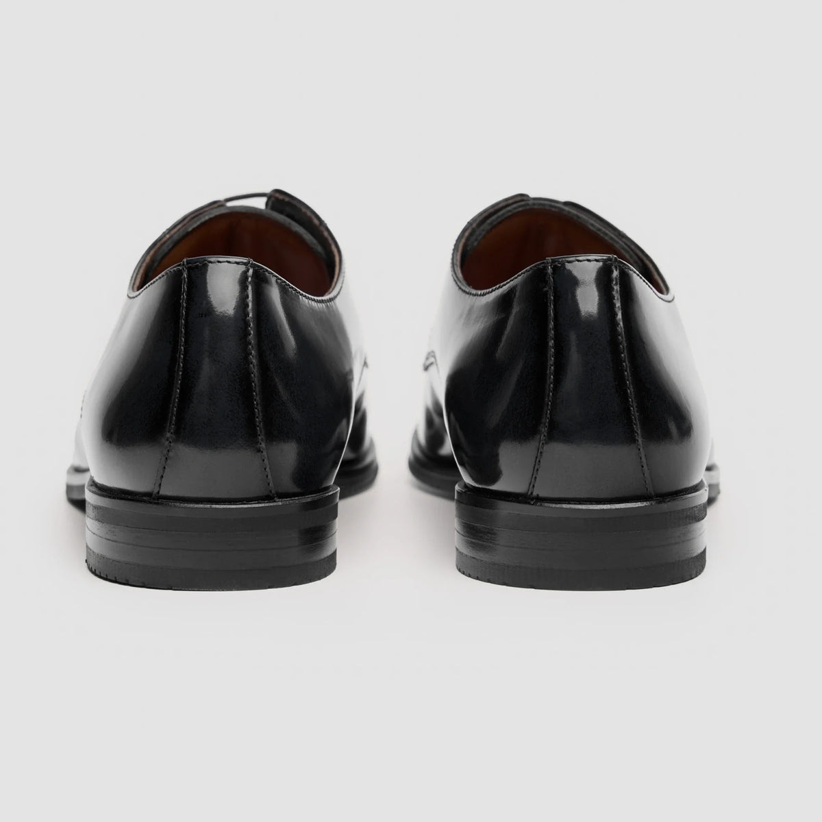Chester - Sapatos Derby Masculinos Pretos de Alto Brilho