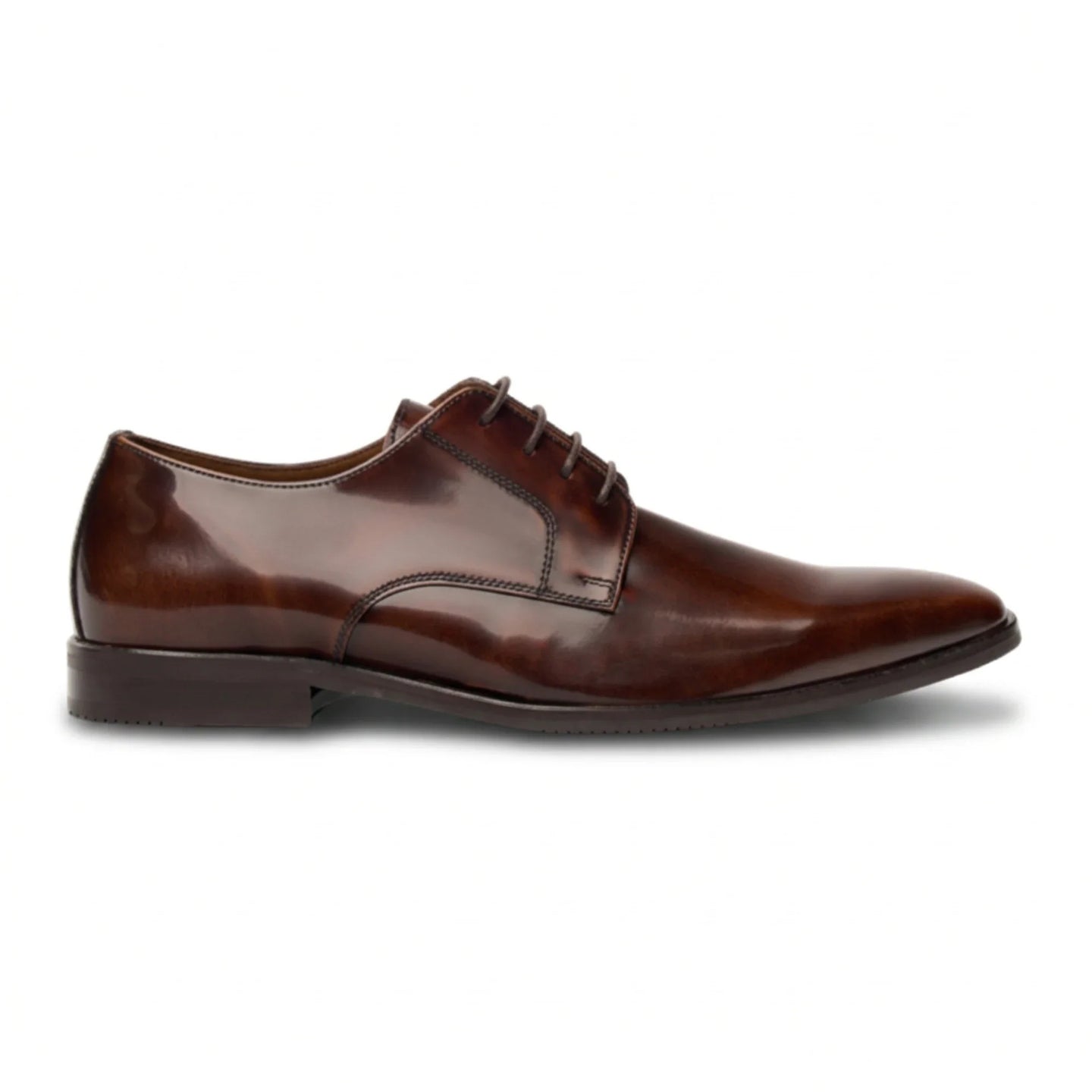Chester - Sapatos Derby Masculinos em Tons de Bege com Acabamento Brilhante
