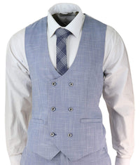 Terno masculino azul claro de 3 peças