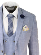 Terno masculino azul claro de 3 peças