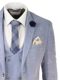 Terno masculino azul claro de 3 peças