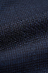 Terno vintage xadrez azul-marinho masculino Cavani Connall