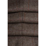 Gaston - Calças masculinas de tweed xadrez verde-oliva