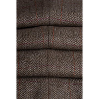 Gaston - Calças masculinas de tweed xadrez verde-oliva