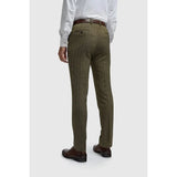 Damon - Calças de tweed verde-oliva para homem